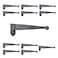 Renovators Supply Manufacturing Pack of 12 Black Offset Strap Lift Off Pintle Hinge 11 X 258 Wrought Iron Pin Hinges for Shutters Exterior Window Doors Or Gates Offsets with Hardware
