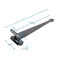Renovators Supply Manufacturing Pack of 12 Black Offset Strap Lift Off Pintle Hinge 11 X 258 Wrought Iron Pin Hinges for Shutters Exterior Window Doors Or Gates Offsets with Hardware