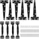 Tandefio 6 Pack 6 Inch T Strap Gate Hinges Heavy Duty Gate Hardware Kit for Wooden Fence Rustproof Door Hinges 4 Pcs Door Pull Handle with Screws for Barn Shed Outdoor Garage Cabinet Drawer Black