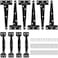 Tandefio 6 Pack 6 Inch T Strap Gate Hinges Heavy Duty Gate Hardware Kit for Wooden Fence Rustproof Door Hinges 4 Pcs Door Pull Handle with Screws for Barn Shed Outdoor Garage Cabinet Drawer Black