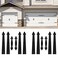 RHULKRUI Magnetic Garage Door HardwareGarage Door Magnetic Decorative Hardware 8 Hinges 4 Handles for Iron DoorEasy InstallDurable Waterproof Classics Style2 Pack