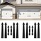 RHULKRUI Magnetic Garage Door HardwareGarage Door Magnetic Decorative Hardware 8 Hinges 4 Handles for Iron DoorEasy InstallDurable Waterproof Classics Style2 Pack