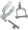 Ozark Fence Chain Link Gate Post Hinge Heavy Duty Pressed Steel Includes Carriage Bolts Nuts Galvanized Steel 138