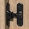 DOUBLE 2 C Barn Door Lock 90180 Degree Gate Latches Zinc Alloy Right Angle Door Lock Latch Barn Door Hasp Latch for PushSlidingBarn Door 1 Black
