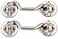 Raswik 2 Pack 4 Privacy Hook and Eye Gate Latch Easy Lock for Sliding Barn Door Satin Brushed Nickle