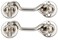 Raswik 2 Pack 4 Privacy Hook and Eye Gate Latch Easy Lock for Sliding Barn Door Satin Brushed Nickle