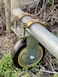 TOOPTATE Gate Wheels for Metal Tube Gate 2 Pack 6 Farm Gate Wheel for Metal Swing Gate Fence Support