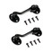 MIKMAYTOO 3 Privacy Hook and Eye Latch Easy Lock for Barn Door Black 3 INCH2PCS