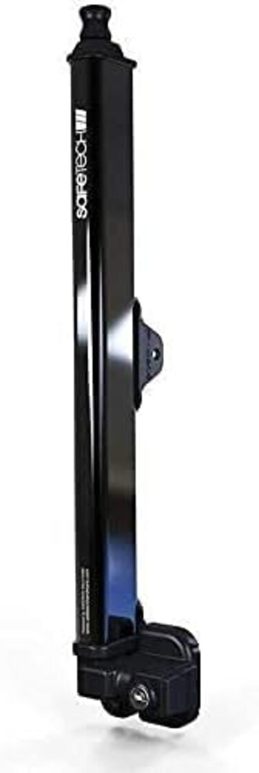 Safetech Hardware Magnetic Top Pull Gate Latch Key Lockable Vertical Pull Gate Lock Pool Child Safety Gate Hardware Kid Pet Protection Any Sqaure Post SL50H 22 H Black