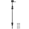 BOODVON 24 Inch Cane Bolt Gate Drop Rod Heavy Duty Gate Hardware Gate Ground Latch for Wooden Fences Metal Gates Doors Stopper for Gate Ground Wrought Iron Gate Latches Black Finish1 Pack