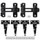 BDIBD Barn Gate Latch Door Tee Hinge Hardware Kit 2 Pack Barn Flip Latch Lock and 4 Pack 4inch TStrap Gate HingesBlack Finish Gate for Wood Vinyl Fence Gate Shed DoorFarmGardenGateCloset Door