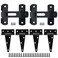 BDIBD Barn Gate Latch Door Tee Hinge Hardware Kit 2 Pack Barn Flip Latch Lock and 4 Pack 4inch TStrap Gate HingesBlack Finish Gate for Wood Vinyl Fence Gate Shed DoorFarmGardenGateCloset Door