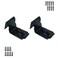 VIDYSUFYR 90 Degree Door Hasp Latch Angle Lock Hasp Stainless Steel Door Padlock Hasp Hinge Lock Latch Gate Latch Lock with ScrewsMatte Black Finish 2 Pack
