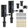 MeBantoo Slide Bolt Gate Latch Hardware Barrel Bolt Latch 63 Inch Heavy Duty Solid 304 Stainless Steel Black Finish Lock for Wooden FenceShedYardBarn DoorInterior and Outdoor 2 Pack Black