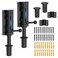 MeBantoo Slide Bolt Gate Latch Hardware Barrel Bolt Latch 63 Inch Heavy Duty Solid 304 Stainless Steel Black Finish Lock for Wooden FenceShedYardBarn DoorInterior and Outdoor 2 Pack Black