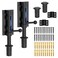 MeBantoo Slide Bolt Gate Latch Hardware Barrel Bolt Latch 63 Inch Heavy Duty Solid 304 Stainless Steel Black Finish Lock for Wooden FenceShedYardBarn DoorInterior and Outdoor 2 Pack Black