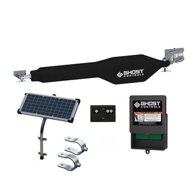 GHOST CONTROLS Solar HeavyDuty Automatic Gate Opener Kit for Driveway Swing Gates with LongRange Solar Gate Opener Remote Model TSS1XP