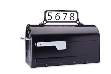 Architectural Mailboxes 3460B Manhattan Address Plaque Small Black