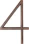 HILLMAN Distinctions Distinctions 844689 House Number 4 Bronze Zinc Floating Address Number Modern Outdoor Address Sign for Front Door Mailbox Wall or Plaque 5 Inches