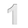 QT Home Decor QT Modern House Number SUPER LARGE 12 Inch Brushed Stainless Steel Number 1 One Floating Appearance Easy to install and made of solid 304