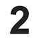 QT Home Decor QT Modern House Number 6 Inch BLACK Stainless Steel Number 2 Two Floating Appearance Easy to install and made of solid 304