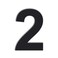 QT Home Decor QT Modern House Number 6 Inch BLACK Stainless Steel Number 2 Two Floating Appearance Easy to install and made of solid 304