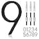 OLADOT 5 Stainless Steel Floating House Number Metal Modern House Numbers Mailbox Decor Number with Nail Kit Coated Black 9 or 6