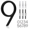 OLADOT 5 Stainless Steel Floating House Number Metal Modern House Numbers Mailbox Decor Number with Nail Kit Coated Black 9 or 6