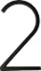 HILLMAN Distinctions Distinctions Floating House Number 2 Black 5 Zinc DieCast Address Number for Front Door Mailbox Wall and Exterior House Address Display Flush or Floating Mount Hardware Included