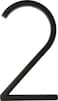 HILLMAN Distinctions Distinctions Floating House Number 2 Black 5 Zinc DieCast Address Number for Front Door Mailbox Wall and Exterior House Address Display Flush or Floating Mount Hardware Included