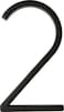 HILLMAN Distinctions Distinctions Floating House Number 2 Black 5 Zinc DieCast Address Number for Front Door Mailbox Wall and Exterior House Address Display Flush or Floating Mount Hardware Included