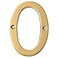 A10SHOP Motif 4Inch Solid Brass Lacquered Polish Finish Mailbox Address Home Numeral HotelHouse Door Numbers Number 0