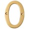 A10SHOP Motif 4Inch Solid Brass Lacquered Polish Finish Mailbox Address Home Numeral HotelHouse Door Numbers Number 0