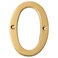 A10SHOP Motif 4Inch Solid Brass Lacquered Polish Finish Mailbox Address Home Numeral HotelHouse Door Numbers Number 0