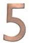 Architectural Mailboxes 3585AC5 Brass 5Inch Floating House Number 5 Antique Copper