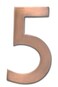 Architectural Mailboxes 3585AC5 Brass 5Inch Floating House Number 5 Antique Copper