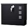 Jssmst Locking Mailbox Wall Mount for Outside Mailboxes with Key Lock for Front Door Fence Large Capacity Letter Box 143 x 41 x 118 Inch Black SMHPB911BN