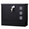 Jssmst Locking Mailbox Wall Mount for Outside Mailboxes with Key Lock for Front Door Fence Large Capacity Letter Box 143 x 41 x 118 Inch Black SMHPB911BN