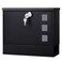 Jssmst Locking Mailbox Wall Mount for Outside Mailboxes with Key Lock for Front Door Fence Large Capacity Letter Box 143 x 41 x 118 Inch Black SMHPB911BN