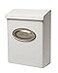 Gibraltar Mailboxes Designer Locking Medium Capacity Galvanized Steel White WallMount Mailbox DVKW0000 97 x 44 x 126 inches