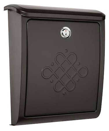 Architectural Mailboxes Bordeaux Locking WallMounted Mailbox for Outside Decorative Metal Galvanized Steel Medium Mail Box with Lock and Key Drop Box Rubbed Bronze