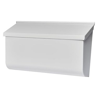 Architectural Mailboxes Woodlands WallMounted Mailbox for Outside RustResistant Galvanized Steel Metal Medium Mail Box White Modern Wall Mailbox