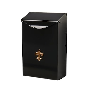 Architectural Mailboxes City Classic Vertical WallMounted Mailbox for Outside RustResistant Galvanized Steel Metal Small Mail Box Black