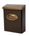 Architectural Mailboxes Designer Locking Vertical WallMounted Mailbox for Outside Modern Metal Galvanized Steel Medium Mail Box with Lock and Key Drop Box Bronze with Optional Mail Emblem