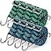 Saintrygo 8 Pcs 80 Inch Adjustable Flat Bungee Cords with Hook Heavy Duty Elasticity Long Bungee Straps 1 Inch Width Latex Straps Anti Rust Metal Buckle Luggage Rope Green Black Blue Black