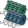 Saintrygo 8 Pcs 80 Inch Adjustable Flat Bungee Cords with Hook Heavy Duty Elasticity Long Bungee Straps 1 Inch Width Latex Straps Anti Rust Metal Buckle Luggage Rope Green Black Blue Black