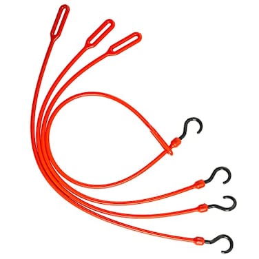 The Perfect Bungee 30 Inch Heavy Duty Bungee Cord Polyurethane LoopEnd Bungee Straps 4 Pack Red Bungee Made in The USA Stretches Two Times Original Length