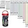 EFFICERE 24Piece Premium Bungee Cord Assortment in Storage Jar Includes 10 18 24 32 40 Bungee Cords and 8 CanopyTarp Ball Ties
