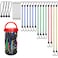 EFFICERE 24Piece Premium Bungee Cord Assortment in Storage Jar Includes 10 18 24 32 40 Bungee Cords and 8 CanopyTarp Ball Ties