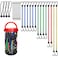 EFFICERE 24Piece Premium Bungee Cord Assortment in Storage Jar Includes 10 18 24 32 40 Bungee Cords and 8 CanopyTarp Ball Ties